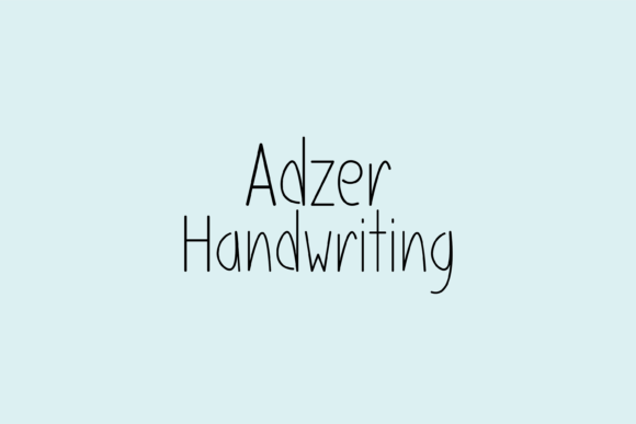 Adzer: A Friendly Handwritten Font for Editorial Design