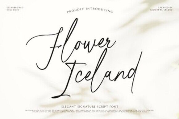 Flower Iceland: A Soft Script Typeface for Editorial Design