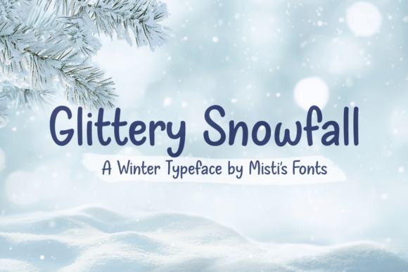 Glittery Snowfall: The Perfect Handwritten Font for Crafters