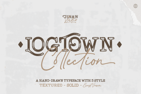 Logtown Font: A Rugged Typeface for Vintage Branding