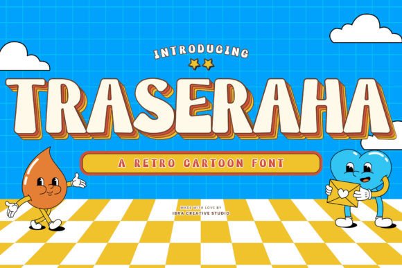 Traseraha: A Retro Cartoon Font for Bold Editorial Design