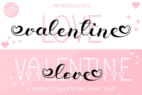 Valentine Love Duo: A Script Font for Heartfelt Branding