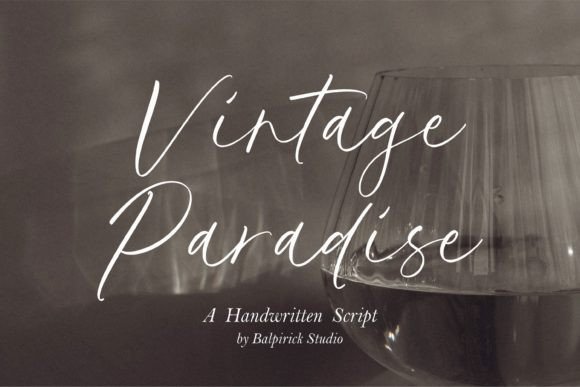 Vintage Paradise: A Handwritten Font for Authentic Branding